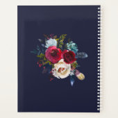 Marine Burgundy Merlot Floral Mariage (Dos)