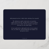 Marine Caduceus Faire-part Médicale de graduation (Verso)