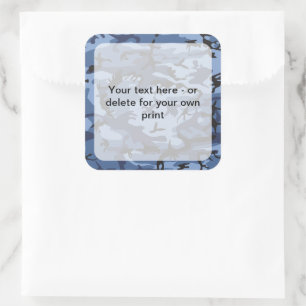 Marine camouflage, Blauwe Camouflage, Militair, Le Vierkante Sticker