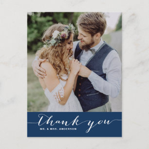 Marine Carte postale verticale Mariage de script