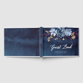 Marine Chalkboard Floral Mariage Livre d'or (Complet)