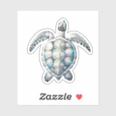 Marine Charm Stickers Waterverf Zee Schildpad (Vel)