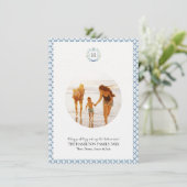 Marine Chinoiserie Coquette Carte photo de Noël (Debout devant)