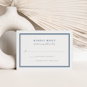 Marine classique et mariage blanc RSVP