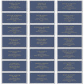 Marine classique | Étiquettes de adresse d'invité  (Devant)