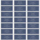 Marine classique | Étiquettes de adresse d'invités (Devant)