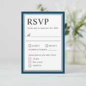 Marine classique simple et mariage blanc RSVP (Debout devant)