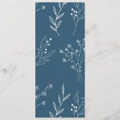 Marine Corner Floral Boho Bruiloft Programma (Achterkant)