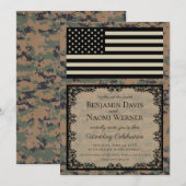 Marine Corps huwelijksuitnodiging Kaart (Voorkant / Achterkant)