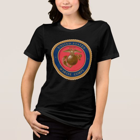 Marine Corps Seal Tri-Blend Shirt (Voorkant)