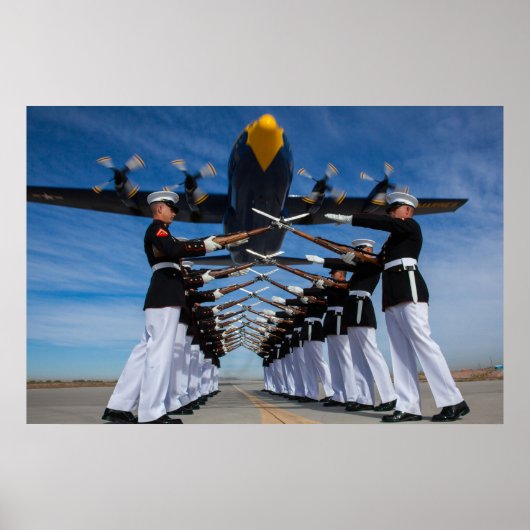 Marine Corps Silent Drill Platoon Poster (Voorkant)