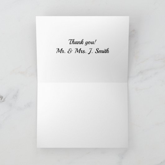 Marine Corps Wedding Bedankt Card Programma (Binnen)