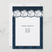 Marine, Damas blanc, Invitation Fête des mariées d (Dos)