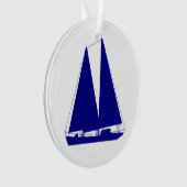 Marine Décor côtier bleu bateau à voile (devant)