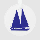 Marine Décor côtier bleu bateau à voile (dos)