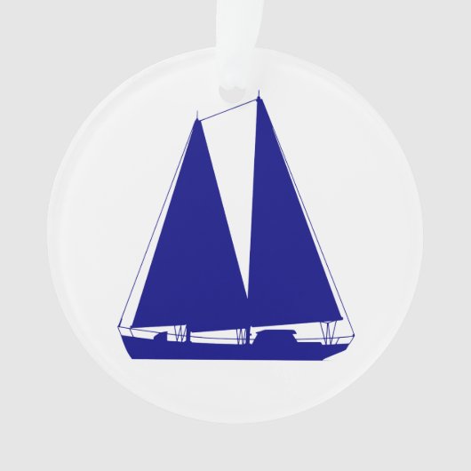 Marine Décor côtier bleu bateau à voile (devant)