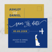 Marine Delaware Wedding Enregistrer la Carte de la (Devant / Derrière)