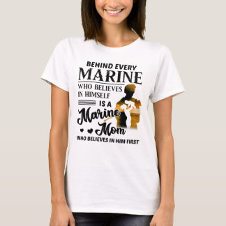 Marine die zichzelf gelooft is een marinevetera t-shirt