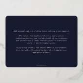 Marine DO Asclepius Graduation Photo Faire-part (Verso)