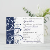 marine élégante Corporate party Invitation (Debout devant)