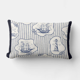 Marine Element Ship Knots Marine Stripe Lighthouse Kussen