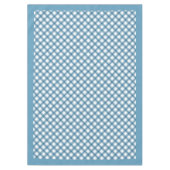 Marine en Blauw Check Tafelkleed voor Familiediner (Voorkant)