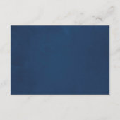 Marine en Blush Bloemen Bruids Display Douche Informatiekaartje (Achterkant)