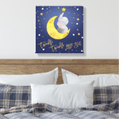 Marine en goud twinkle twinkle kleine ster kwekeri canvas afdruk (Insitu (Slaapkamer))