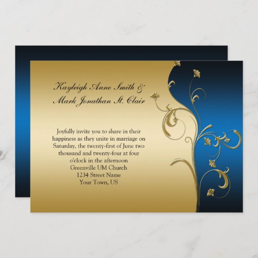  marine en goudbrauwweddenschap kaart (Voorkant / Achterkant)