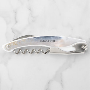 Marine en gouden bruidsdouche kurkentrekker