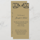 Marine en Gouden Masquerade Trouwprogramma Programma (Voorkant / Achterkant)