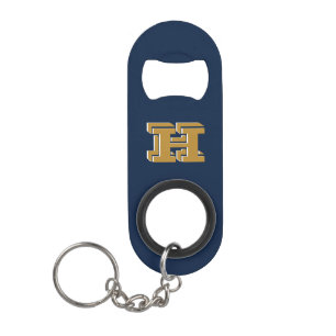 Marine en gouden roestvrijstalen sleutelhanger fle mini flessenopener