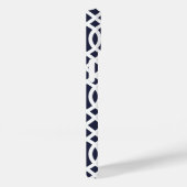 Marine en Groen Modern Trellis Monogram Case-Mate iPhone Case (Achterkant / Rechts)