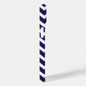 Marine en Mint Chevron Custom Monogram Case-Mate iPhone Case (Achterkant / Rechts)