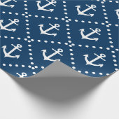 Marine en nautische boot ankers patroon cadeaupapier (Hoek)