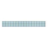 Marine en Sky Blue Tartan Plaid Ribbon Grosgrain Lint (Voorkant)