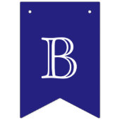 Marine en Witte OpenFace Letters Custom Vlaggetjes (Tweede vlag)