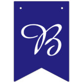 Marine en Witte Script Letters Custom Vlaggetjes (Tweede vlag)