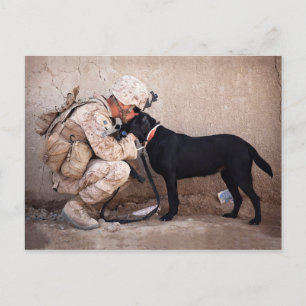 Marine en Zijne hond Briefkaart