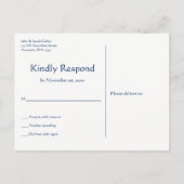 Marine en Zilveren Ster van David Bar Mitzvah RSVP Uitnodiging Briefkaart (Achterkant)