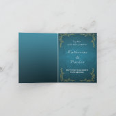 Marine et Blanc Élégant Mariage Invitation Portrai (Intérieur)