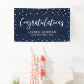 Marine et Blanc | Félicitations Bannière d'événeme (En situation)