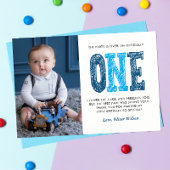 Marine et bleu 1er anniversaire Merci