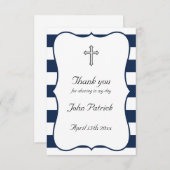 Marine et carte de remerciements blanc (Devant / Derrière)