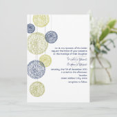 Marine et faire-part de mariage jaune de globes de (Debout devant)