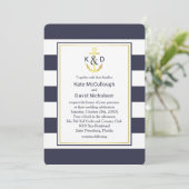 Marine et Faire-part de mariage nautique Gold (Debout devant)