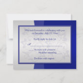 Marine et Flore argentée avec coeur argenté RSVP (Dos)