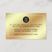 Marine et Gold Agate Carte de visite en pierre pré (Dos)