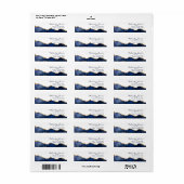 Marine et Gold Agate Precious Étiquette de pierre (Feuille entière)