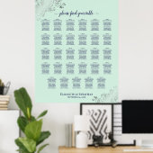 Marine et Mint Green 29 Tableau Mariage (Bureau à domicile)